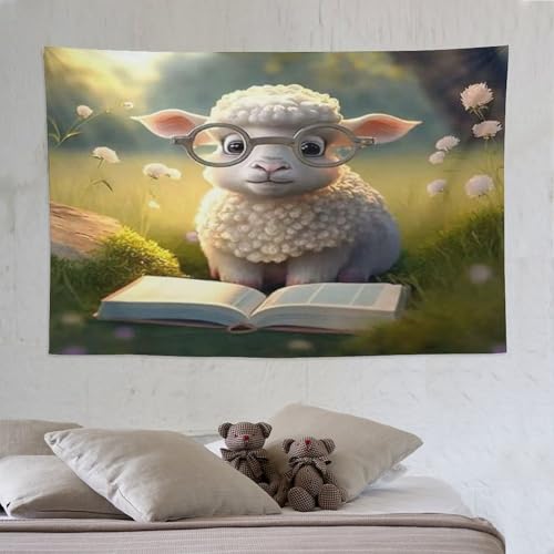 Decoration murale suspendue PAZZK mouton tapisserie textile haut de gamme