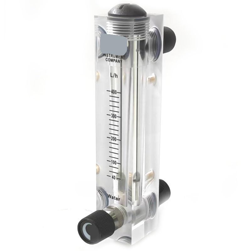 Medidor de flujo de flotador for montaje en panel, medidor de flujo de líquidos con válvula, rotámetro for líquidos, medición de flujo de precisión de 0,2 a 2 LPM.(With valve40-400L h)