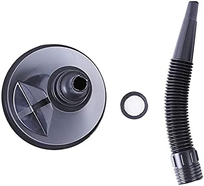 Right Angle Flexible Plastic Funnel Set 2Pcs Universal Funnel Portable Gasoline Engine Funnel with Detachable Spout Attachments for Motorcycle Car Farm Machine Automotivered/Black