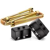 KSP 3'' Rear Leveling Lift Block Kits with Extra Long Square Leaf Spring Axle U Bolts for 2004-2019 Ford F150 2WD/4WD