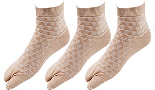 Image of RC. ROYAL CLASS Women's Ankle Length Skin Color Cotton Thumb Socks, Pack of 3