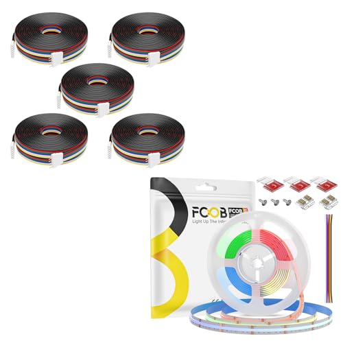 Tira LED RGBCCT COB 9.8ft RGB + Blanco Ajustable 24V miniatura 1