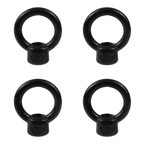Image of Oedema 4 Pcs M6 Lifting Eye Nut Female Thread 304 Stainless Steel Round Shape Eye Bolt for Home Repairs Rope Fitting