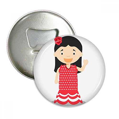 Décapsuleur aimant de réfrigérateur cadeau original motif Espagne