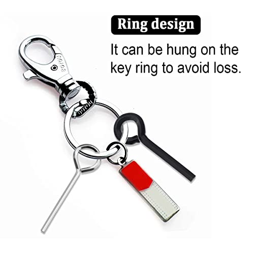 Image of 8PCS 7 /32 inch Standard Hex Dogging Key with Full Loop（Black）,Metal Wrench Door Key for Push Bar Panic Exit Devices