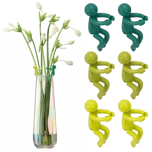 AYSYR 6 Stück Pflanzenstütze für Stecklinge Pflanzen Zubehör,Pflanzenstecklinge Halter Menschen Geschenke für Pflanzenliebhaber,Pflanze Unterstützung für Sprossen,Blumenhalter Wiederverwendbar
