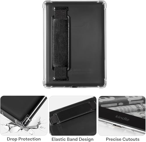 Capa TPU com suporte para mãos Kindle 11 Geração 6 Polegadas Modelo M2L3EK (2021) (Preta)