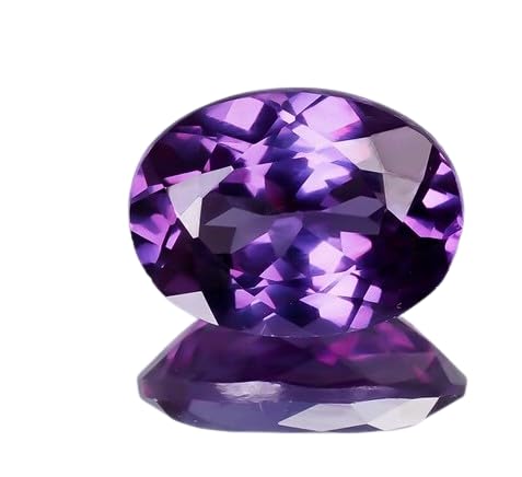 FINE GEMSAwesome Oval Shape Color Changing Stone 7.5 Carat अलेक्जेंड्राइट स्टोन Original Certified With Lab Certificate Natural Alexander Stone 8.2 Ratti Brazilian Alexandrite Stone For Wearing