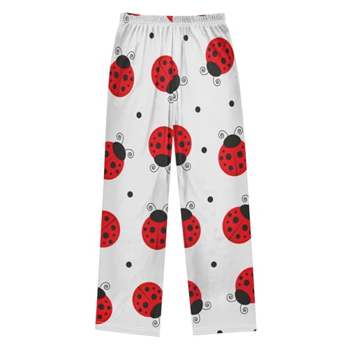 Ladybirds Flying Boys Pants Boys Athletic Pants Long Pant for Boywith Pockets Wide-Leg Size 6-14Y2