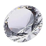 Clear Crystal 80mm Jewel Paperweight Glass Diamond Decorations Giant Diamond Prop Wedding Home Decor