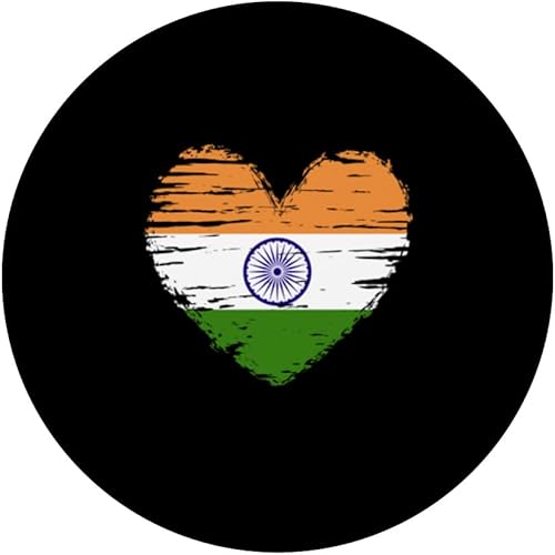 Miniatura 3 de India Heart Indian Flag Indian Pride PopSockets Swappable PopGrip