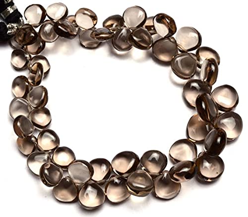 Quartz fumé de qualité supérieure en briolette cœur pour joaillerie fine