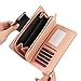 HeySun Wallet Women Cute Bifold Clutch Wallets with Zipper Coin Purse Card Holder Money Clip Gifts for Cat Lovers Black