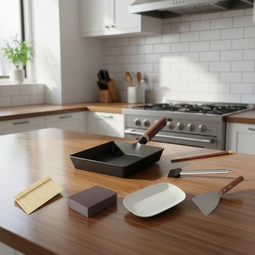 YYMIYU Japanese Cast Iron Tamagoyaki Pan - Thumbnail 3