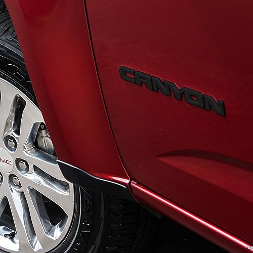 Image of 1Pc Canyon Emblem Front Side Door Rear Liftgate Tailgate Nameplate Logo 3D Badge Sticker 22900425 Decorate Replacement for Canyon (Matte Black)