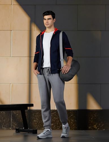 Image of Van Heusen Cotton Blend Men Sport Media Pocket Hooded Neck Hoodie - Ultra Soft, Breathable