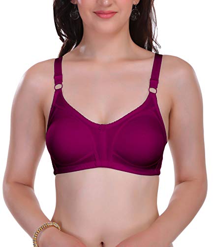 Image of Eve's Beauty Women's Cotton Non Padded Wire Free Full Coverage Bra
