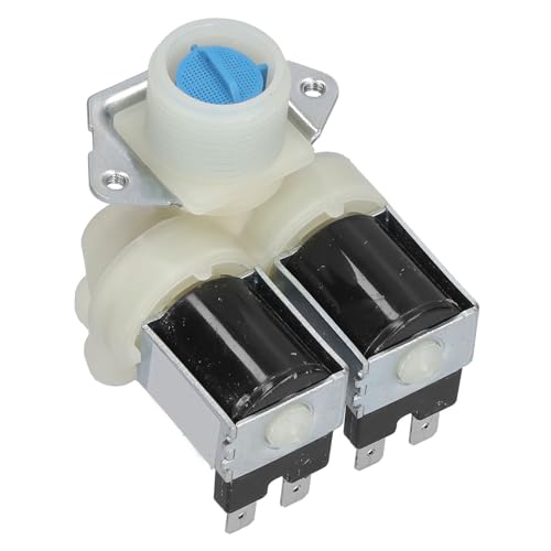 Ausla Vanne D'entrée d'eau de Machine à Laver, Remplacement Universel de L'électrovanne D'entrée d'eau de Machine à Laver, électrovanne D'entrée d'eau AC220V-240V Double Tête pour