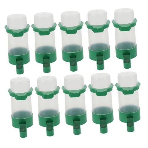 FONDOTIN 10pcs Bird Waterer Water Tubes Parakeet Feeder Automatic Parrot Waterer Pigeon Self Drinker Bird Self Drinker Chicken Water Feeder Rabbit Glass of Water Drinking Fountain Plastic