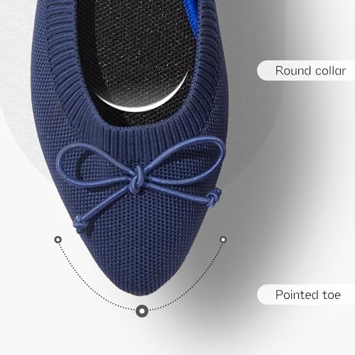 Shupua Women's Flats Black Flats Shoes Pointed Toe Ballet Flats Comfortable Bow Girls Flats Dressy2