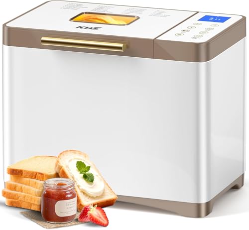 KBS 20-IN-1 Bread Maker with Custom Program, 650W Bread Machine with Nonstick Ceramic Pan&Stainless Steel Paddle, 2LB Bread Maker Machine Polish Bread,Gluten-Free, Touch Panel,15H Timer,3 Colors image 2