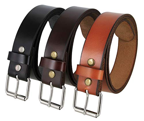 Seris 100% Solid Genuine Leather Belt with Metal Roller4