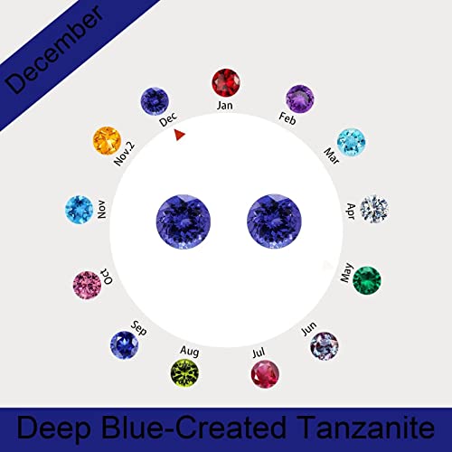December Birthstone Jewelry Earrings For Women, 925 Sterling Sliver Tanzanite Earrings Blue Screw Back Earrings Valentines Birthday Christmas Gifts For Women Teen Girl Mom Sister Wife Friends Daughter #TOP3