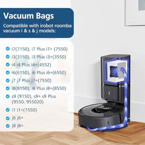 6 pack Robot Vacuum Cleaner Dust Bag Filter Bags for i7 i7 + Plus E5 E6