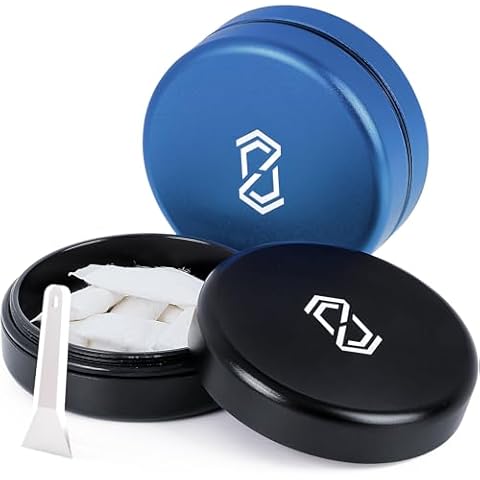 OZCHIN Metal Can for ZYN for Snus - 2 Cans - Portable Airtight Aluminum Odorless Container Odor Proof Screw-Top Lid Lock Smell Proof Multipurpose Storage Container for Spices, Coffee & Teas Cover