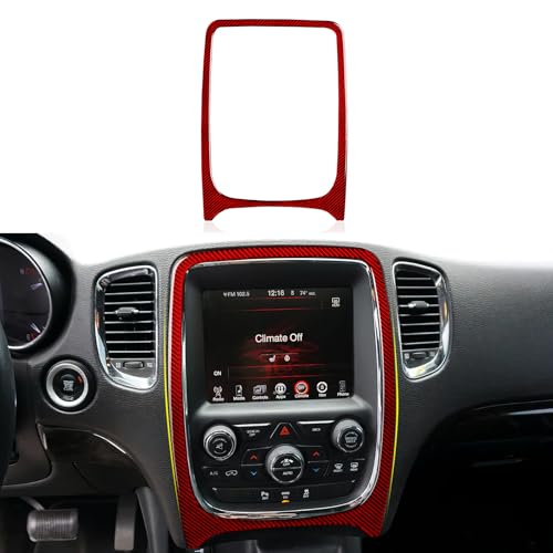 Image of GPS Navigation Panel Cover Decals for 2011-2020 Dodge Durango Accessories Carbon Fiber Stickers