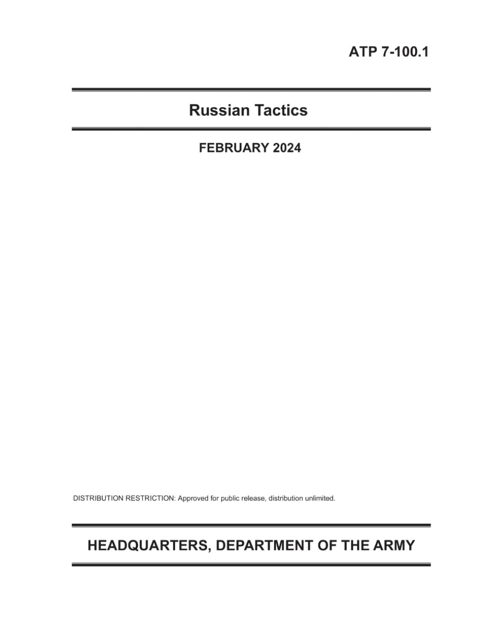 ATP 7-100.1: Russian Tactics