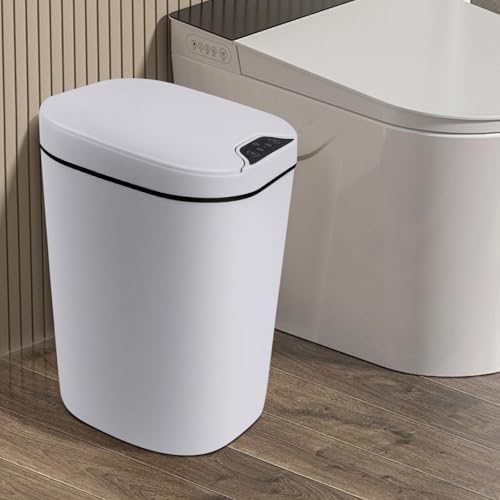 LIROPAU Cubo de basura con sensor de 10 L, automático con sensor de movimiento, cubo de basura eléctrico con tapa, cubo de basura inteligente con sensor para dormitorio, salón, baño, cocina, oficina