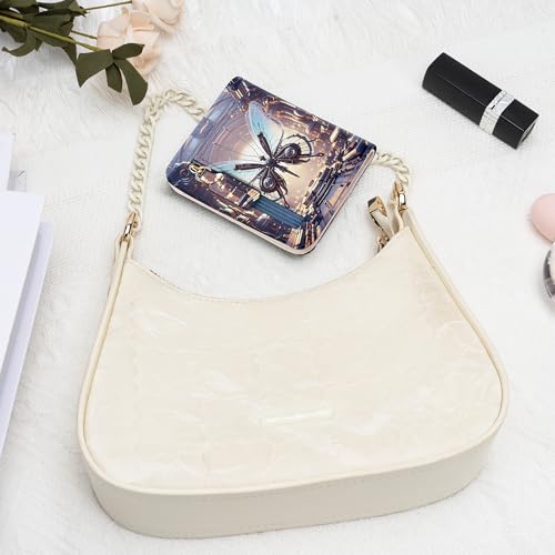Image of Gostwo Small Wallet for Women, Slim Bifold Credit Card Holder, Compact RFID Blocking Cash Wallet, Billfolds Thin Leather Zipper Pocket, Mini Wallet Gift for Ladies Teen Girls Travel with ID Window