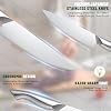 Knife Set, EWFEN 14-Piece Kitchen Knife Set with Block, German Stainless Steel Knives with Built-in Knife Sharpener, Anti-Slip Sharp Knives Set for Kitchen, Dishwasher Safe, Curved Handle