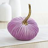 Lavender Small Velvet Pumpkin, Handmade Home Decor, Holiday Mantle Decor, Fall Halloween Thanksgiving Centerpiece, Wedding Centerpiece Decor, Baby Shower Favors (Lavender)