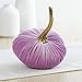 Lavender Small Velvet Pumpkin, Handmade Home Decor, Holiday Mantle Decor, Fall Halloween Thanksgiving Centerpiece, Wedding Centerpiece Decor, Baby Shower Favors (Lavender)