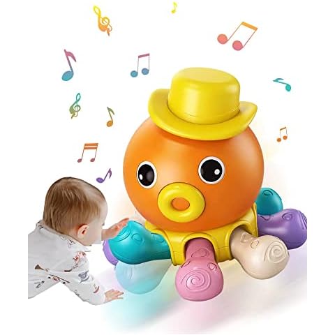 Baby Octopus Sensory Bath Toys for 6 Months Plus, Baby Montessori Early Educational Toys Fine Motor Skill Development for 12-18 Months, Toddler Travel Toys 1st Birthday Gifts for Baby Boys Girls Cover