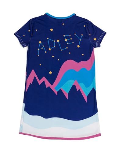 A FOR ADLEY Super Cute and Cozy Jammies, Now You Can Show Your Love For Adley While You Sleep or Just a Nice Pajama Day. (Black Neon Rainbow, 4)2