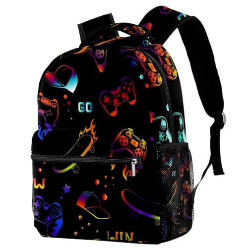 Sac à dos voyage décontracté pour ados passionnés de skate et gaming