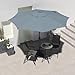 Abba Patio 9FT Lyon Outdoor Patio Umbrella Outdoor Table Umbrella with Push Button Tilt and Crank Market Umbrella 8 Sturdy Ribs UV Protection Waterproof for Garden Deck Backyard Pool Grey