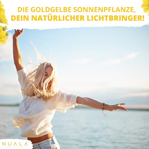 NEU! Sonnenglück - Johanniskraut Kapseln Hochdosiert - 12.000 mg pro Tag - 12:1 Extrakt - 150 vegane Kapseln - 100% Johanniskraut Extrakt komplett ohne Zusätze