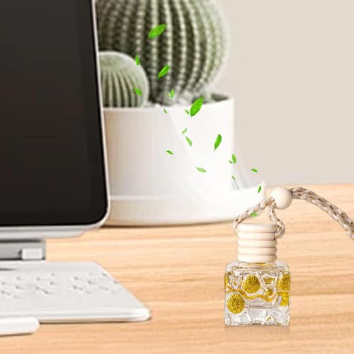 Garrafa de ambientador de carro, garrafas difusoras de carro penduradas,Difusor de óleo para carro c