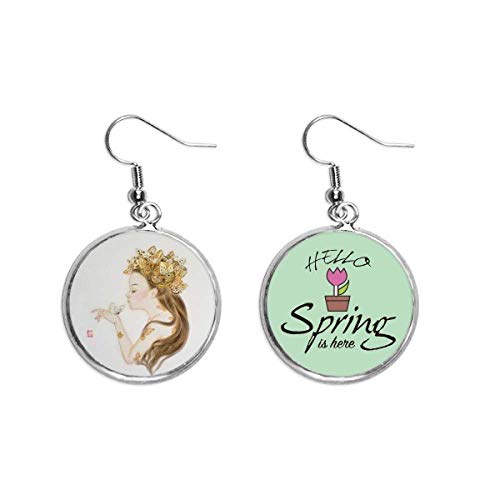Pendientes de mariposa estilo pintura china para primavera de chica