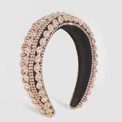 Bandeau femme diamant coiffure éponge épaisse accessoire cheveux chic
