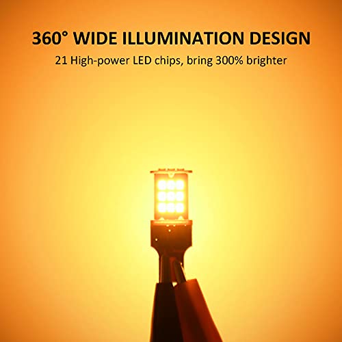 image for FANTELI 921 LED Bulb Strobe Flashing LED Turn Signal Bulb, Amber Yello