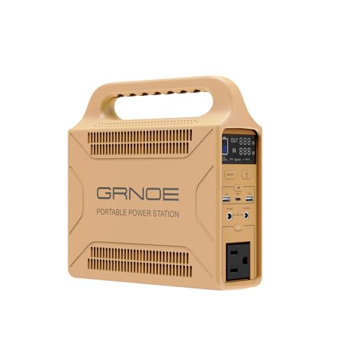 300W Portable Power Station, 165Wh Backup Battery Generators with 110V Pure Sine Wave AC Outlet, USB Ports, Solar Power Supply for Camping Outdoors Home Blackout