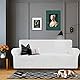 XINEAGE Samt Sofaüberzug 3 Sitzer, Stretch Sofa überzug für Wohnzimmer, Dicke Weiche Sofaüberwurf, Rutschfester Sofa Cover für Hunde, Haustiere (3 Sitzer, Weiß)