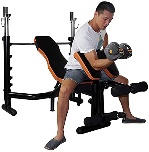 ERoomQ Fitness Equipment Gym Weight Bench pressFolding Weight Table Dumbbell Bench Functional Bench Press Weight Bench Barbell Rack Commercial Squat Rack Set Barbell Traini