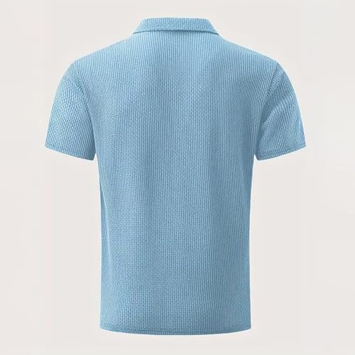 Capri Polo Shirts Men Ultra Comfortable Polo Shirt | Textured Breathable Refreshing Casual Polo Shirts miniatura 6