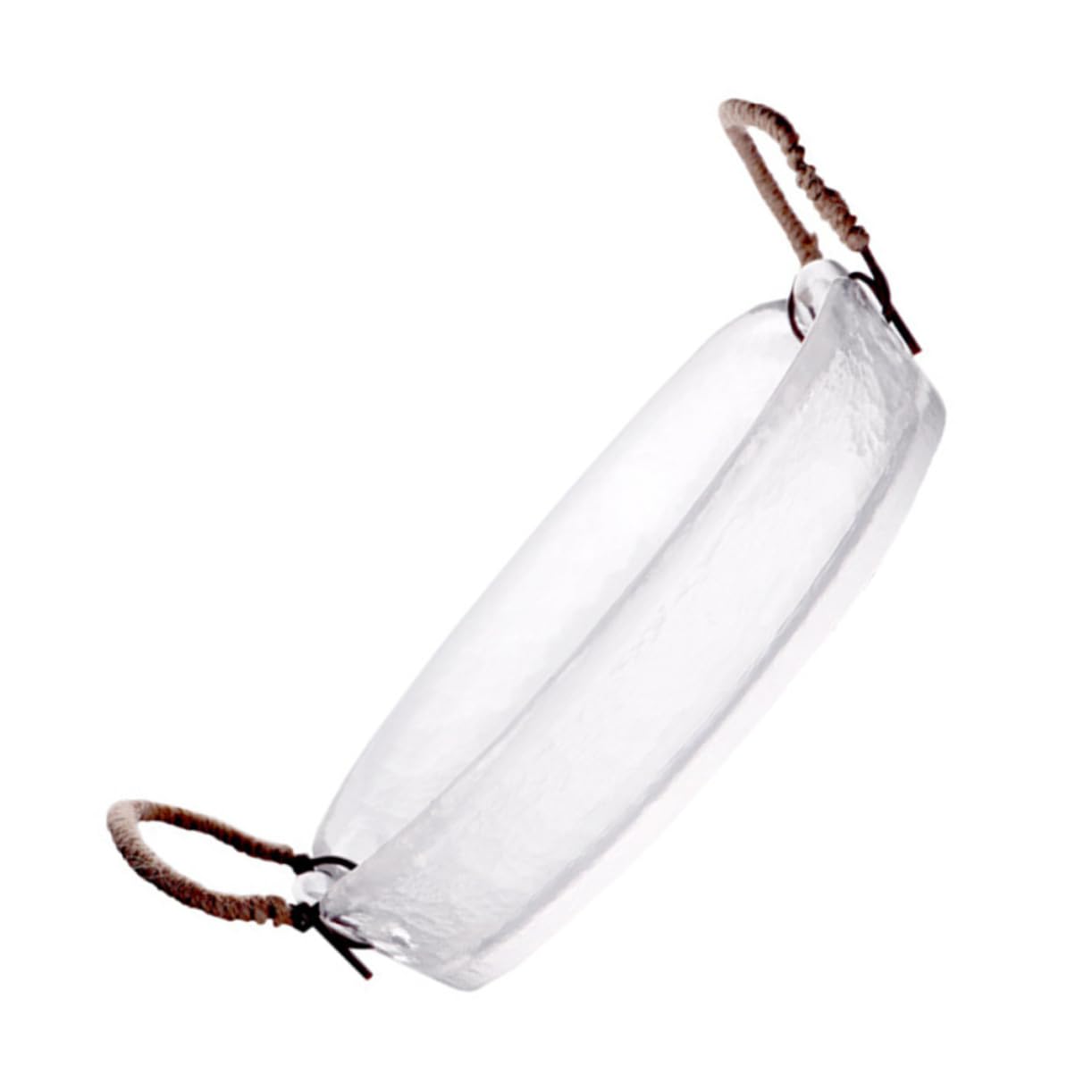 COLLBATH Elegante Servierschale aus Glas mit Glatter Oberfläche Glasschale mit Binauralem Griff Praktisch und Stilvoll für Partys und Hochzeiten